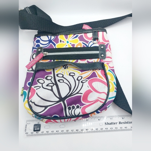 ⭐️5/$25 Lily Bloom Crossbody‎ Bag Purse MULTI-COLOR FLOWER PRINT - Picture 11 of 12